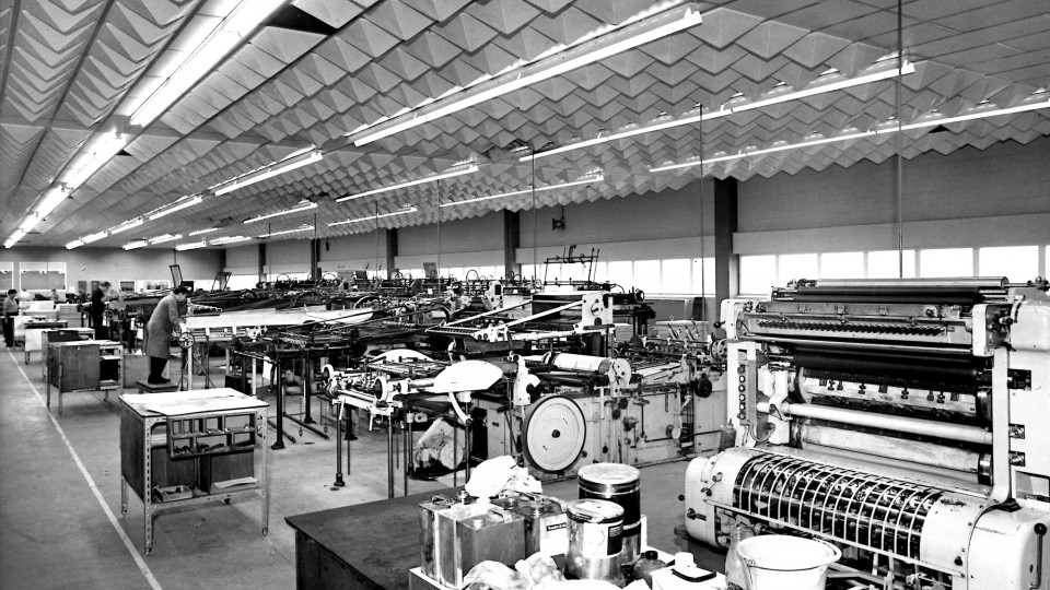 THE ALDEN PRESS - new printing works - production area - 1965
