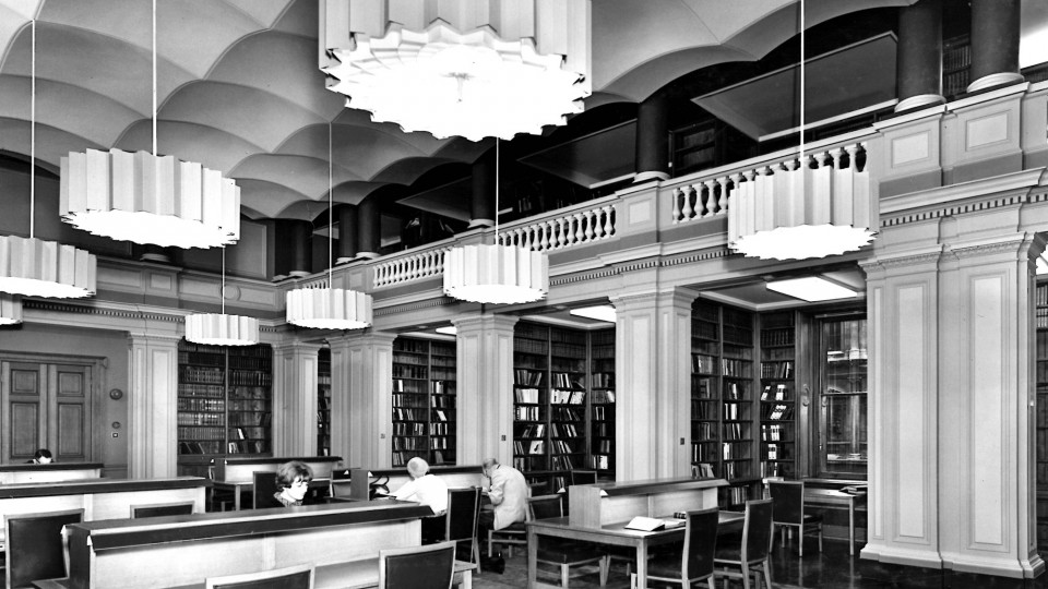 THE CHEMICAL SOCIETY - burlington house - library from north east corner
