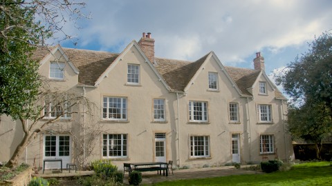 The C19th gabled elevation